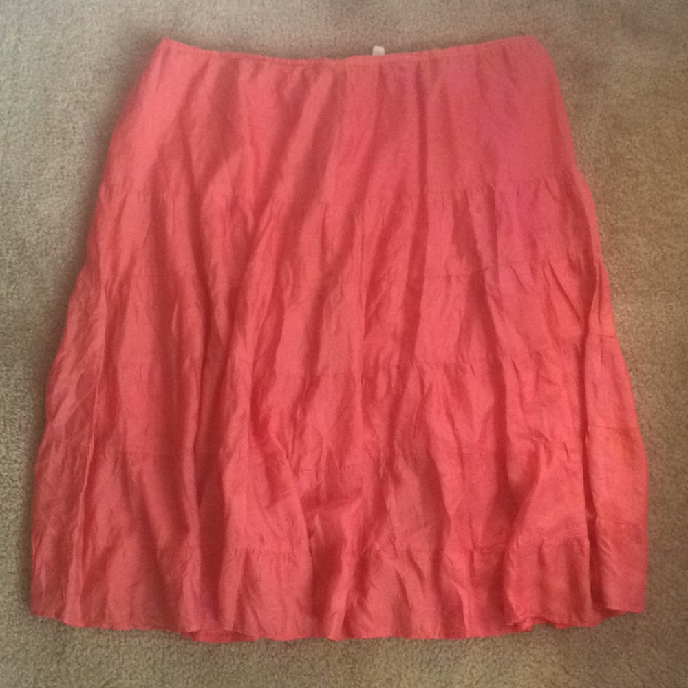 Silk Salmon Skirt